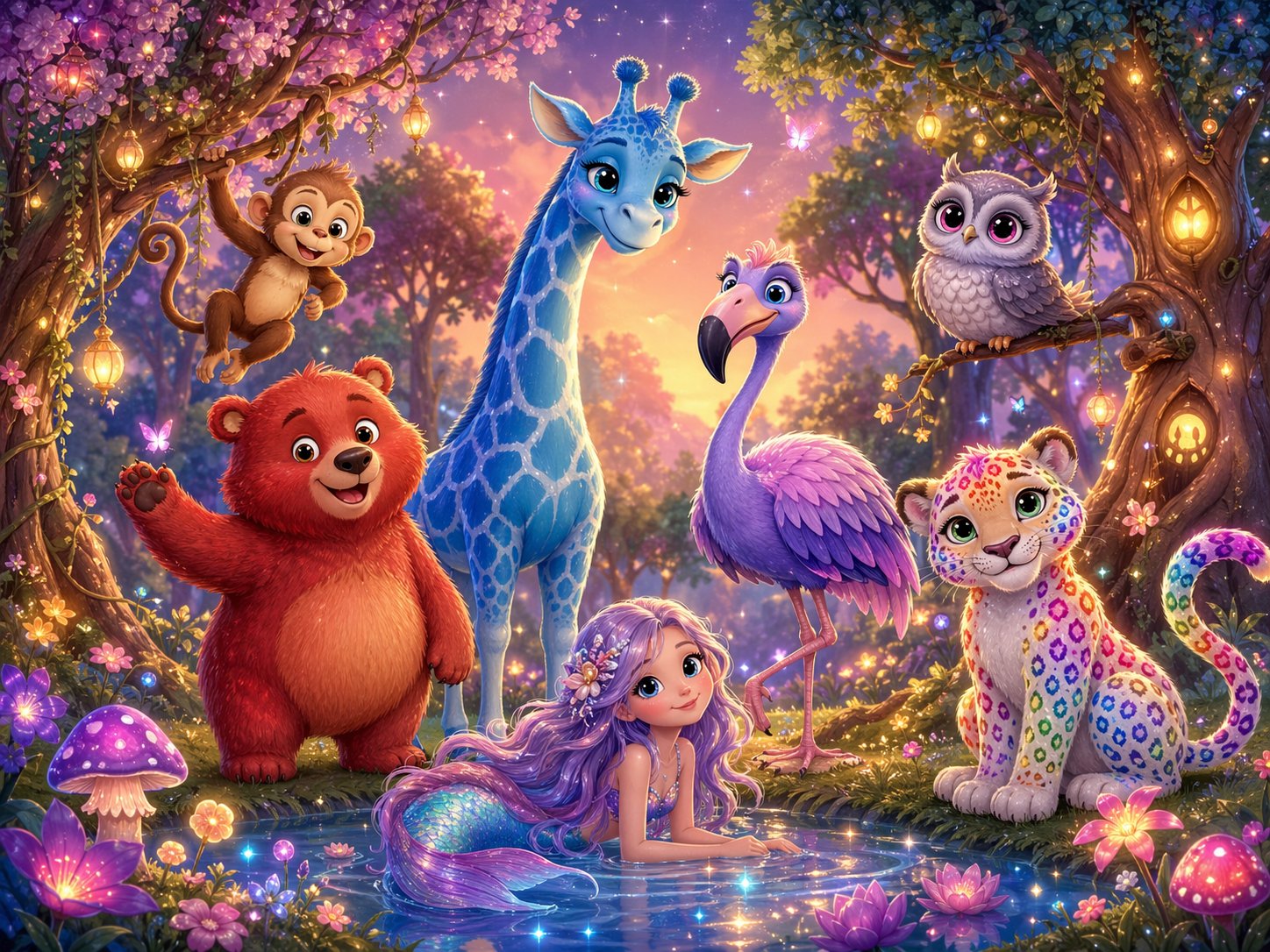 Maya, Reddy, Mono and Syssy in the Enchanted Forest